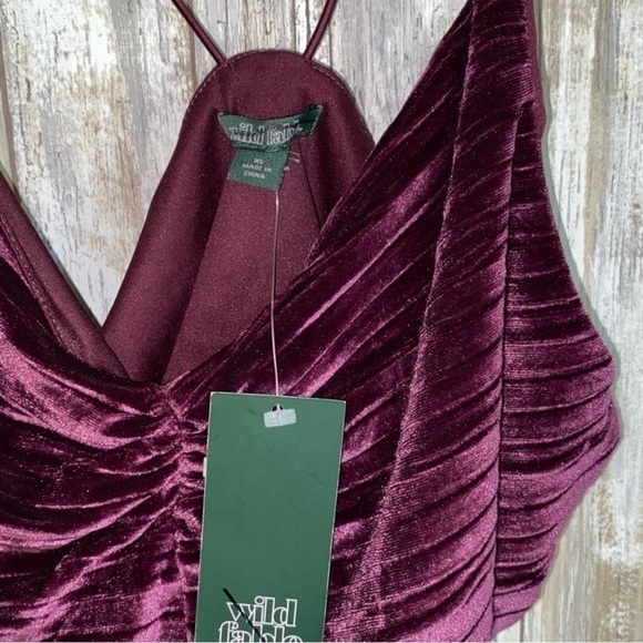 NWT Wild Fable Purple Velvet Crop - Picture 4 of 5
